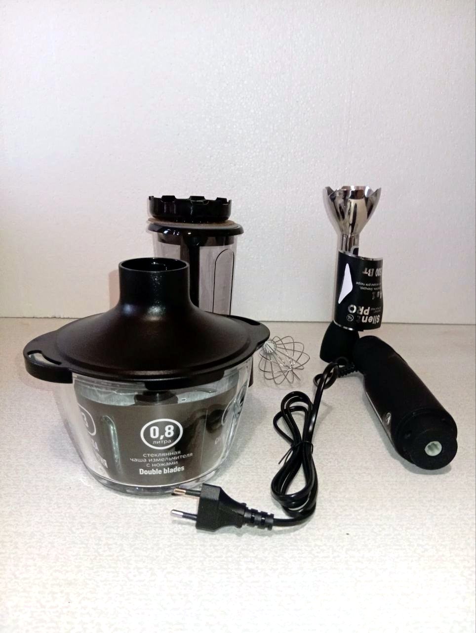 Polaris PHB 1517GL Silent — стеклянная чаша-измельчитель 0,8 л